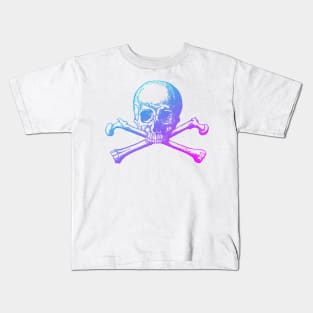 Aesthetic skull and crossbones Kids T-Shirt